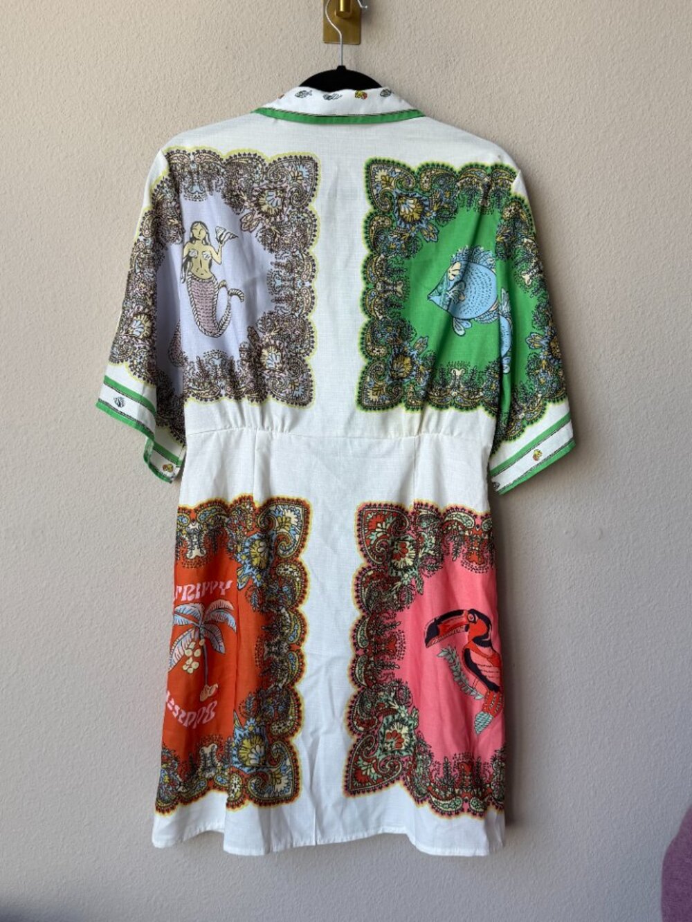 Alemais Dupe Trippy Troppo Linen Mini Dress Size M - Picture 3 of 6